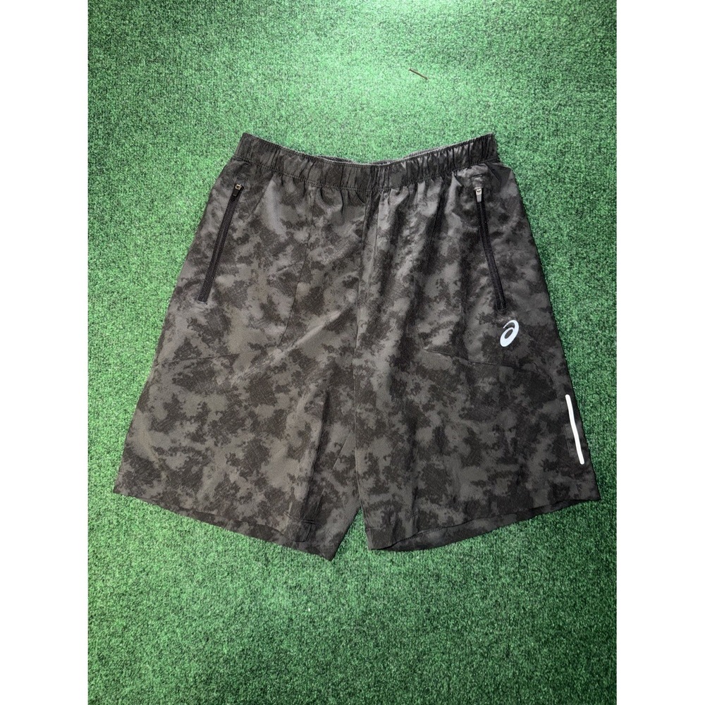 Asics Camo Gray Training Shorts Mens Size S
